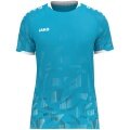 JAKO Sport-Tshirt Trikot Sonic KA (schnelltrocknend, strapazierfähig) aquablau/marineblau/weiss Kinder