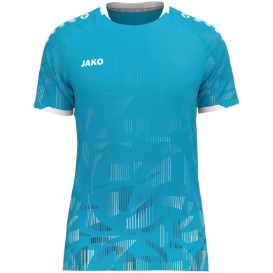 JAKO Sport-Tshirt Trikot Sonic KA (schnelltrocknend, strapazierfähig) aquablau/marineblau/weiss Herren