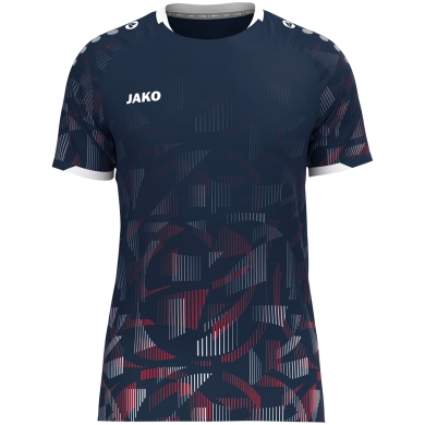 JAKO Sport-Tshirt Trikot Sonic KA (schnelltrocknend, strapazierfähig) marineblau/rot/weiss Herren