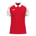 JAKO Sport-Polo Sonic (leicht, atmungsaktiv) rot/weiss Herren