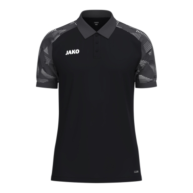 JAKO Sport-Polo Sonic (leicht, atmungsaktiv) schwarz/anthrazitgrau Herren