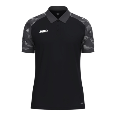 JAKO Sport-Polo Sonic (leicht, atmungsaktiv) schwarz/anthrazitgrau Jungen