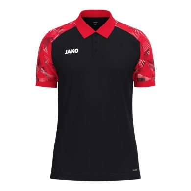 JAKO Sport-Polo Sonic (leicht, atmungsaktiv) schwarz/rot Jungen
