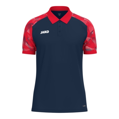 JAKO Sport-Polo Sonic (leicht, atmungsaktiv) marineblau/rot Jungen
