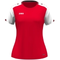 JAKO Sport-Shirt Dynamic (100% rec.Polyester) rot/weiss/dunkelrot Damen