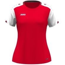 JAKO Sport-Shirt Dynamic (100% rec.Polyester) rot/weiss/dunkelrot Damen