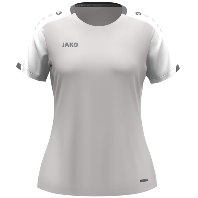 JAKO Sport-Shirt Dynamic (100% rec.Polyester) hellgrau/weiss/grau Damen