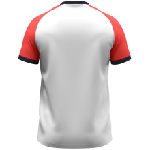 JAKO Sport-Tshirt Dynamic (100% rec.Polyester) weiss/coralrot/marineblau Kinder