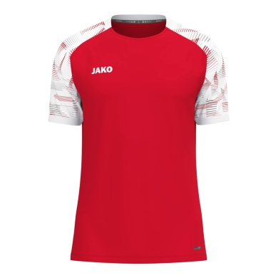 JAKO Sport-Tshirt Sonic (atmungsaktiv, strapazierfähig) rot/weiss Herren