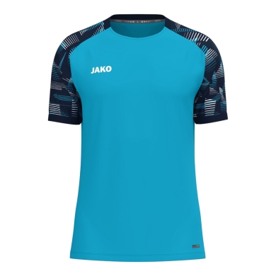 JAKO Sport-Tshirt Sonic (atmungsaktiv, strapazierfähig) aquablau/marineblau Herren
