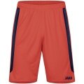 JAKO Sporthose Power (Polyester-Interlock, elastisch, schnelltrocknend) kurz orange/marineblau Kinder