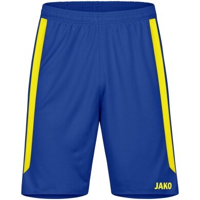 JAKO Sporthose Power (Polyester-Interlock, elastisch, schnelltrocknend) kurz royalblau/gelb Kinder