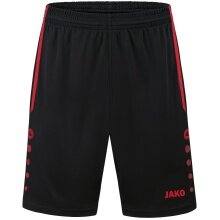 JAKO Sporthose Short Allround (Polyester-Interlock, Ohne Innenslip) kurz schwarz/rot Herren