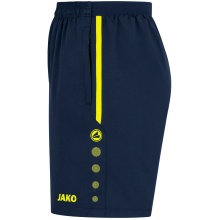 JAKO Sporthose Short Allround (Stretch-Micro-Twill) kurz marineblau/gelb Jungen