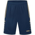 JAKO Sporthose Short Allround (Polyester-Interlock, ohne Innenslip) kurz navyblau/gold Jungen