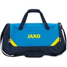 JAKO Sporttasche Iconic (Größe M - 43 Liter) blau/marineblau/gelb - 55x27x29cm