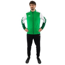 JAKO Trainingsanzug Polyester Dynamic (Jacke und Hose, sportiver Schnitt) grün/weiss/dunkelgrün Herren