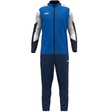 JAKO Trainingsanzug Polyester Dynamic (Jacke und Hose, sportiver Schnitt) royalblau/weiss/marineblau Kinder
