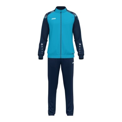 JAKO Trainingsanzug (Polyesteranzug) Sonic - 100% rec. Polyester - aquablau/marineblau Herren