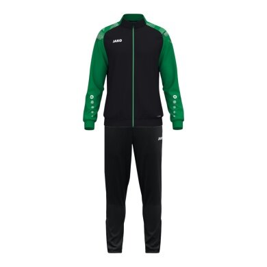 JAKO Trainingsanzug (Polyesteranzug) Sonic - 100% rec. Polyester - schwarz/grün Herren