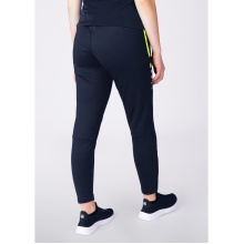 JAKO Trainingshose Pant Allround (Polyester-Terry, hoher Tragekomfort) lang marineblau/gelb Damen