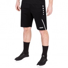 JAKO Trainingshose (Short) Challenge - Double-Stretch-Knit, Seitentaschen mit Reissverschluss - schwarz/weiss Herren