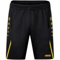 JAKO Trainingshose (Short) Challenge - Double-Stretch-Knit, Seitentaschen mit Reissverschluss - schwarz/gelb Jungen