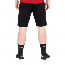 JAKO Trainingshose (Short) Challenge - Double-Stretch-Knit, Seitentaschen mit Reissverschluss - schwarz/rot Herren
