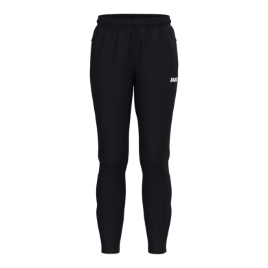 JAKO Trainingshose One (Seitentaschen mit Reißverschluss) lang schwarz Damen