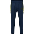JAKO Trainingshose Pant Allround (Polyester-Terry, hoher Tragekomfort) lang marineblau/gelb Kinder