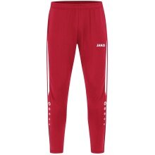 JAKO Trainingshose Power (Stretch-Knit-Polyester, Seitentaschen mit Reißverschluss) lang rot/weiss Kinder