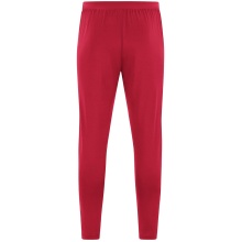 JAKO Trainingshose Power (Stretch-Knit-Polyester, Seitentaschen mit Reißverschluss) lang rot/weiss Herren