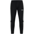 JAKO Trainingshose Power (Stretch-Knit-Polyester, Seitentaschen mit Reißverschluss) lang schwarz/weiss Herren