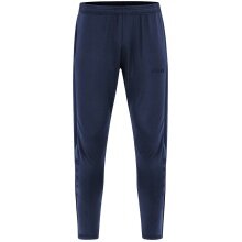 JAKO Trainingshose Power (Stretch-Knit-Polyester, Seitentaschen mit Reißverschluss) lang marineblau Herren