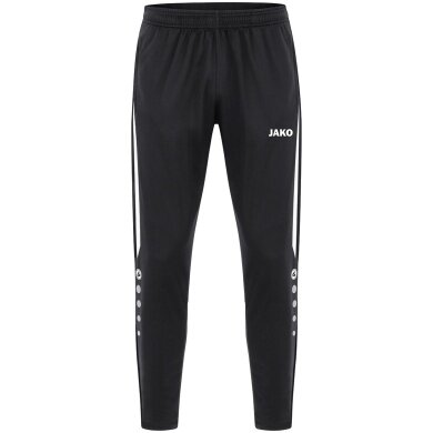 JAKO Trainingshose (Polyesterhose) Power (elastisch, Seitentaschen mit Reißverschluss) lang schwarz/weiss Kinder