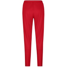 JAKO Trainingshose (Polyesterhose) Power (elastisch, Seitentaschen mit Reißverschluss) lang rot/weiss Damen