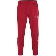 JAKO Sport-Freizeithose Power (Stretch-Micro-Twill) lang rot/weiss Kinder