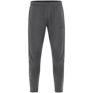 JAKO Trainingshose Power (Stretch-Knit-Polyester, Seitentaschen mit Reißverschluss) lang anthrazitgrau Kinder