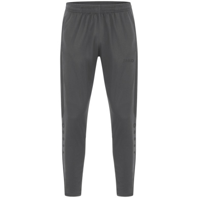 JAKO Trainingshose (Polyesterhose) Power (elastisch, Seitentaschen mit Reißverschluss) lang anthrazitgrau Kinder