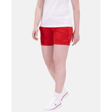 JAKO Trainingshose Short Power (Polyester-Interlock, elastisch, strapazierfähig) kurz rot Damen