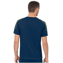 JAKO Sport-Tshirt Classico (100% Polyester-Jacquard) dunkelblau/gelb Herren