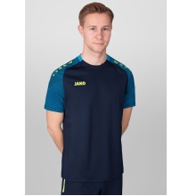 JAKO Sport-Tshirt Performance (modern, atmungsaktiv, schnelltrocknend) marineblau/hellblau Herren