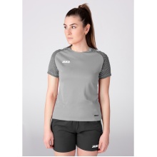 JAKO Sport-Shirt Performance (modern, atmungsaktiv, schnelltrocknend) hellgrau Damen