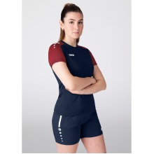 JAKO Sport-Shirt Performance (modern, atmungsaktiv, schnelltrocknend) marineblau/rot Damen
