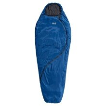 Jack Wolfskin Schlafsack Smoozip +3 (Sommerschlafsack mit Kunstfaserwattierung, feuchtigkeitsunempfindlich) blau