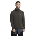 Jack Wolfskin Fleecejacke Litestride Hooded Full Zip (mit Kapuze, elastisches Material) braun Herren