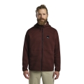 Jack Wolfskin Fleecejacke Mogari Hooded Full Zip (atmungsaktiv, Recyclingpolyester) braun Herren
