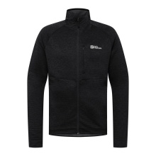 Jack Wolfskin Fleecejacke Taiga Full Zip (elastische Bünd) schwarz Herren