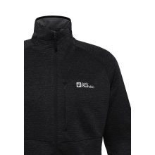 Jack Wolfskin Fleecejacke Taiga Full Zip (elastische Bünd) schwarz Herren