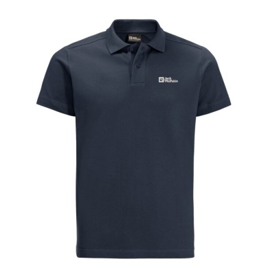 Jack Wolfskin Freizeit-Polo Essential (Bio-Baumwolle) nachtblau Herren